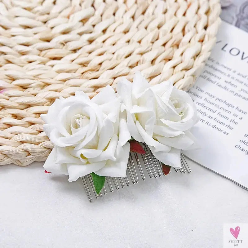 Floral Hair Combs for Summer Weddings, Festivals, Concerts, Holidays - Hair Accessoires for Women & Girlsl-hair accessories-SWEET T 52