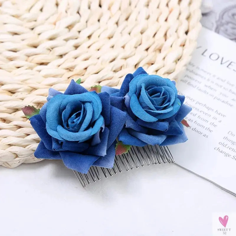 Floral Hair Combs for Summer Weddings, Festivals, Concerts, Holidays - Hair Accessoires for Women & Girlsl-hair accessories-SWEET T 52
