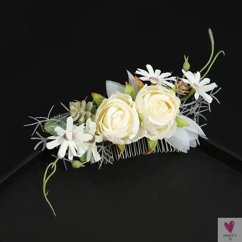 Floral Hair Combs for Summer Weddings, Festivals, Concerts, Holidays - Hair Accessoires for Women & Girlsl-hair accessories-SWEET T 52
