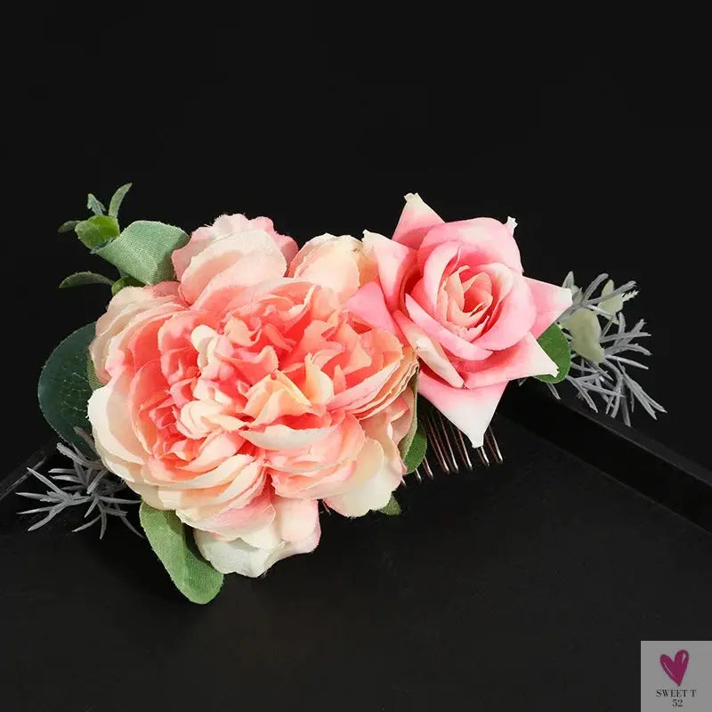 Floral Hair Combs for Summer Weddings, Festivals, Concerts, Holidays - Hair Accessoires for Women & Girlsl-hair accessories-SWEET T 52