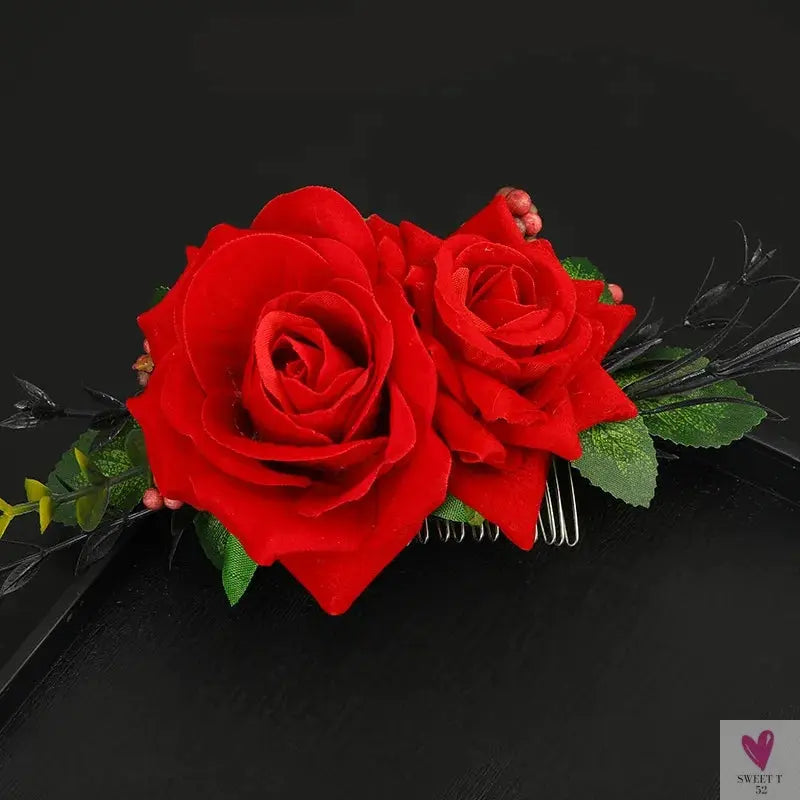 Floral Hair Combs for Summer Weddings, Festivals, Concerts, Holidays - Hair Accessoires for Women & Girlsl-hair accessories-SWEET T 52