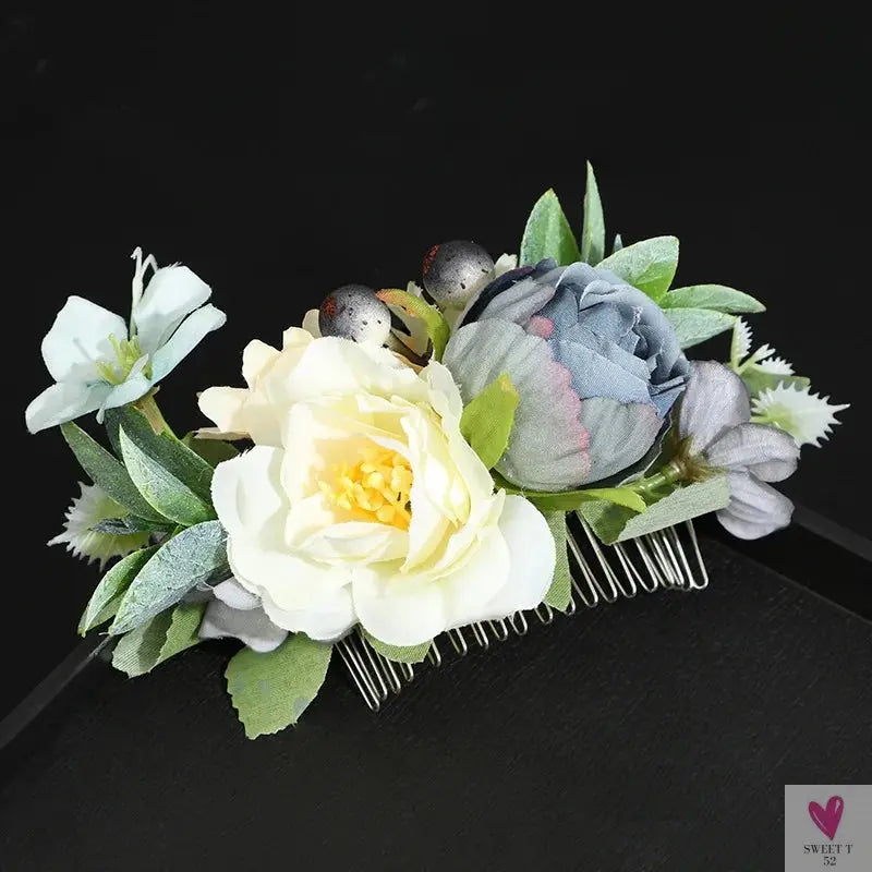 Floral Hair Combs for Summer Weddings, Festivals, Concerts, Holidays - Hair Accessoires for Women & Girlsl-hair accessories-SWEET T 52