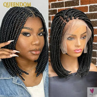 Full Lace Wigs for Women - Short Bob Braided Wigs, Knotless Box Braids, 360 Lace Front Wigs, Cornrow Synthetic Wigs, 12 Inch Sweet T 52