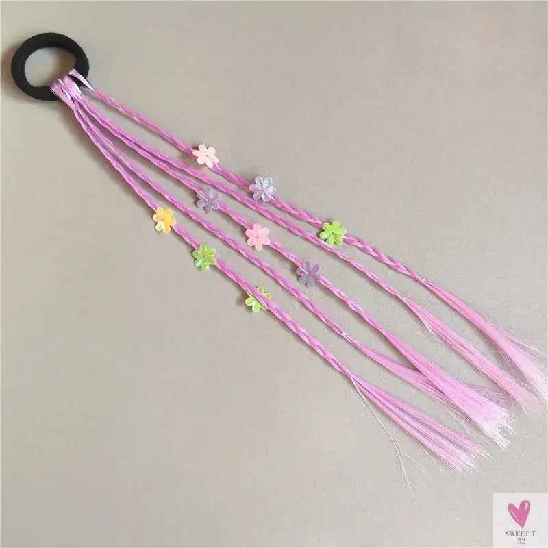 Girl's Colorful Ponytail Wig Headbands - Rubber Bands Headwear - Kids Hair Accessories/Hair Ornament-hair accessories-SWEET T 52