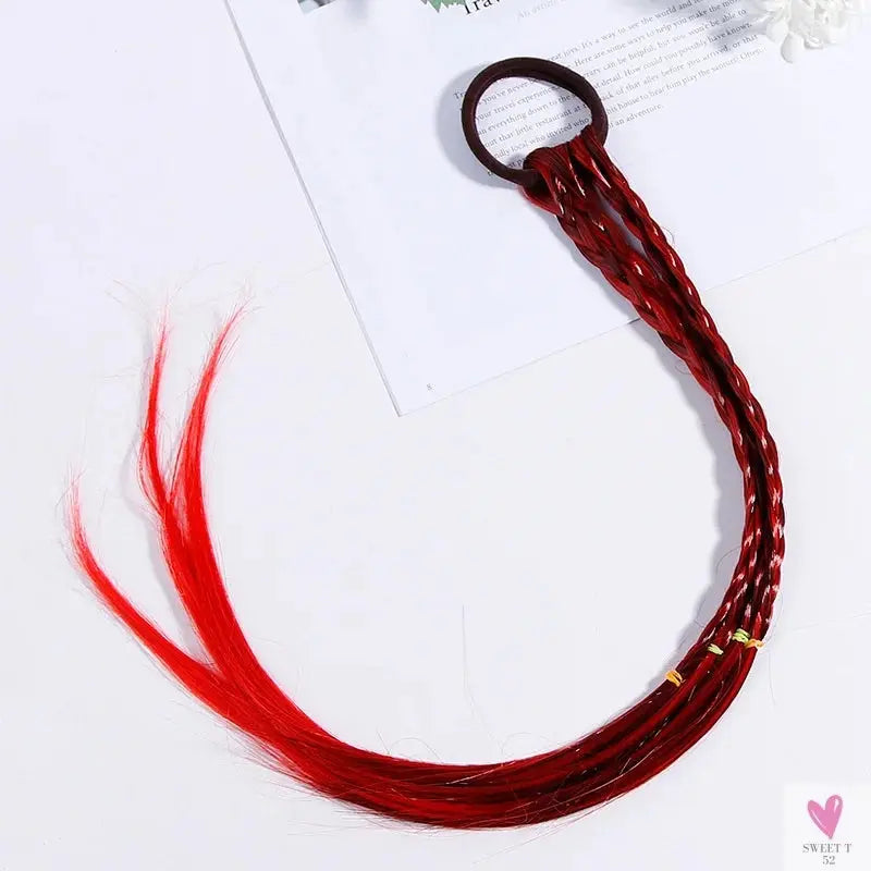 Girl's Colorful Ponytail Wig Headbands - Rubber Bands Headwear - Kids Hair Accessories/Hair Ornament-hair accessories-SWEET T 52
