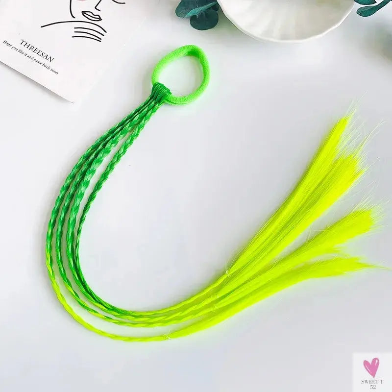Girl's Colorful Ponytail Wig Headbands - Rubber Bands Headwear - Kids Hair Accessories/Hair Ornament-hair accessories-SWEET T 52