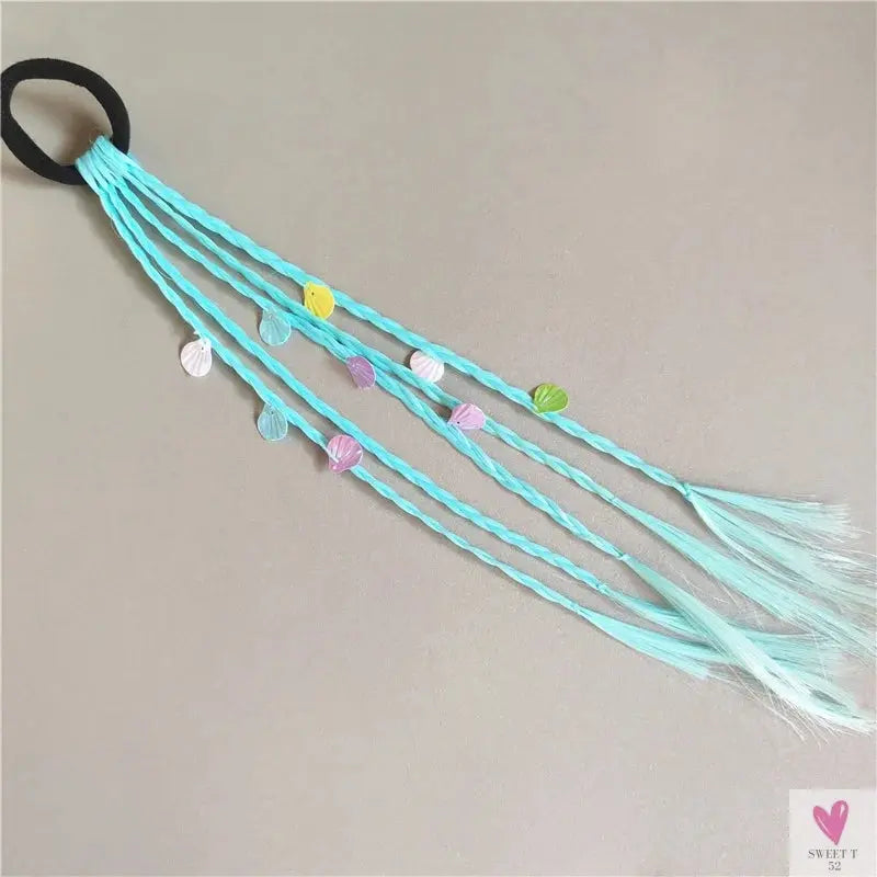 Girl's Colorful Ponytail Wig Headbands - Rubber Bands Headwear - Kids Hair Accessories/Hair Ornament-hair accessories-SWEET T 52