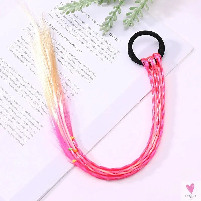 Girl's Colorful Ponytail Wig Headbands - Rubber Bands Headwear - Kids Hair Accessories/Hair Ornament-hair accessories-SWEET T 52