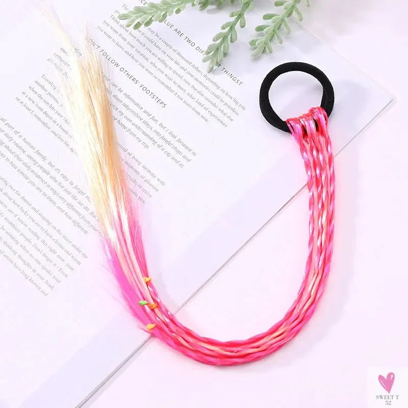 Girl's Colorful Ponytail Wig Headbands - Rubber Bands Headwear - Kids Hair Accessories/Hair Ornament-hair accessories-SWEET T 52