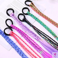 Girl's Colorful Ponytail Wig Headbands - Rubber Bands Headwear - Kids Hair Accessories/Hair Ornament-hair accessories-SWEET T 52