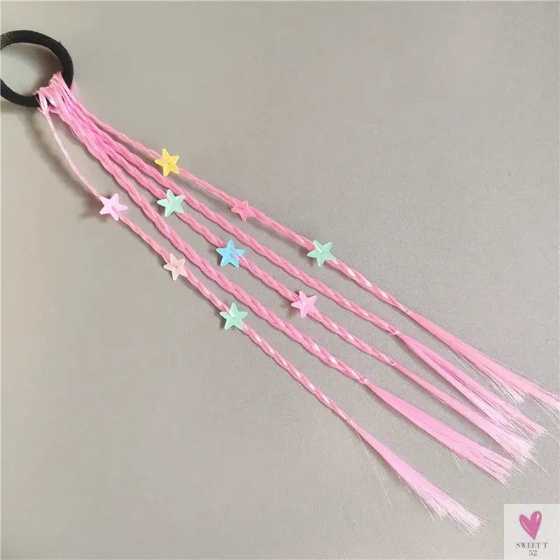 Girl's Colorful Ponytail Wig Headbands - Rubber Bands Headwear - Kids Hair Accessories/Hair Ornament-hair accessories-SWEET T 52