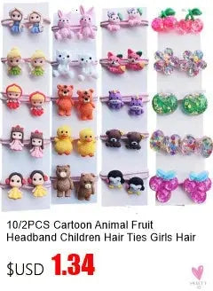 Girl's Colorful Ponytail Wig Headbands - Rubber Bands Headwear - Kids Hair Accessories/Hair Ornament-hair accessories-SWEET T 52
