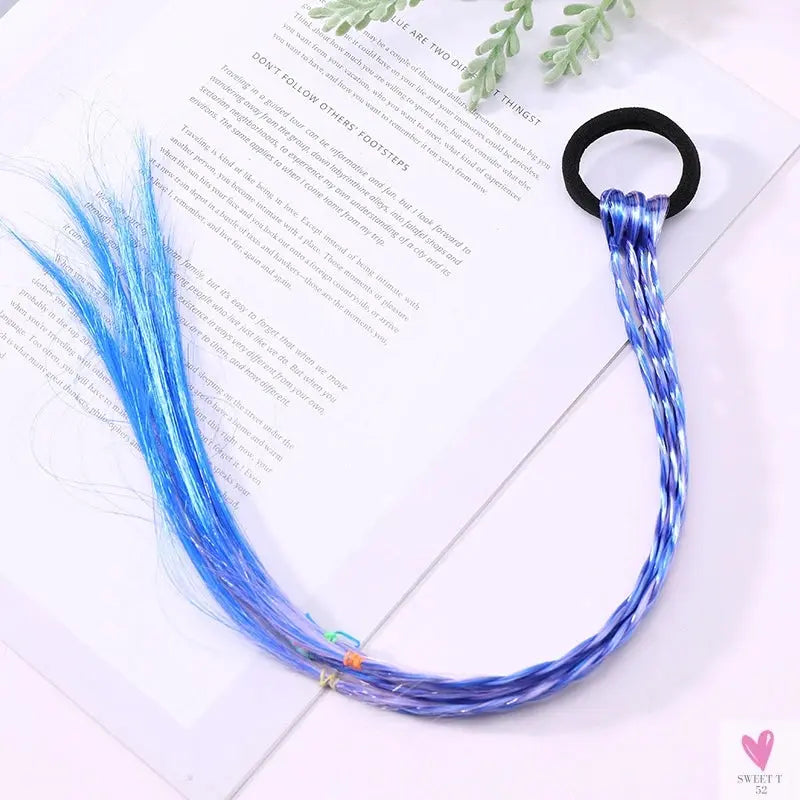 Girl's Colorful Ponytail Wig Headbands - Rubber Bands Headwear - Kids Hair Accessories/Hair Ornament-hair accessories-SWEET T 52