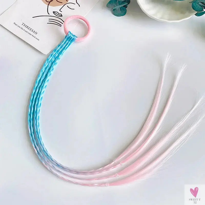 Girl's Colorful Ponytail Wig Headbands - Rubber Bands Headwear - Kids Hair Accessories/Hair Ornament-hair accessories-SWEET T 52