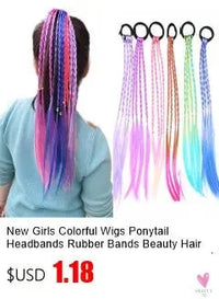Girl's Colorful Ponytail Wig Headbands - Rubber Bands Headwear - Kids Hair Accessories/Hair Ornament-hair accessories-SWEET T 52