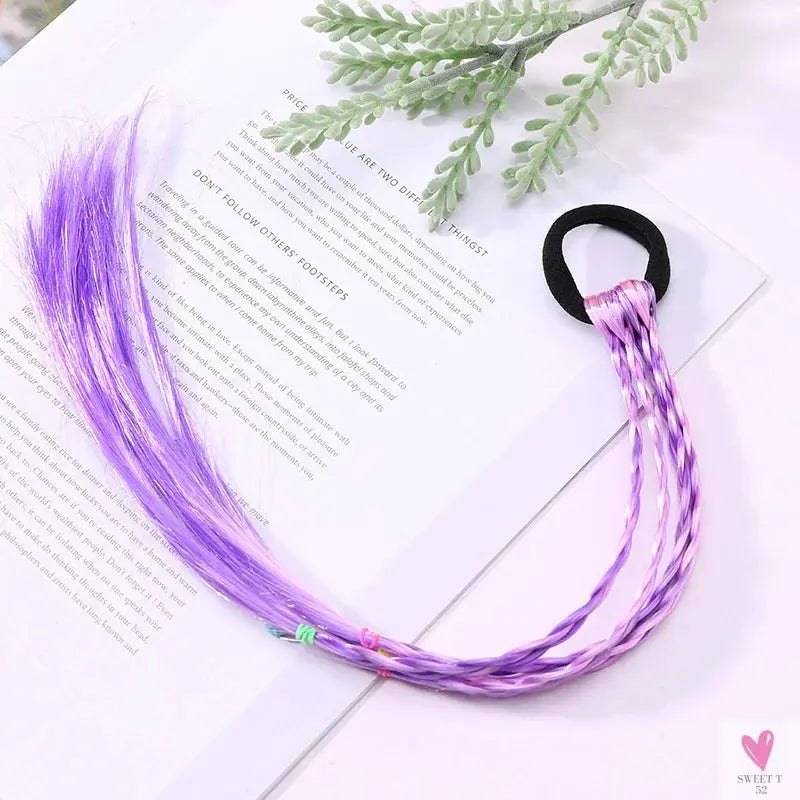 Girl's Colorful Ponytail Wig Headbands - Rubber Bands Headwear - Kids Hair Accessories/Hair Ornament-hair accessories-SWEET T 52