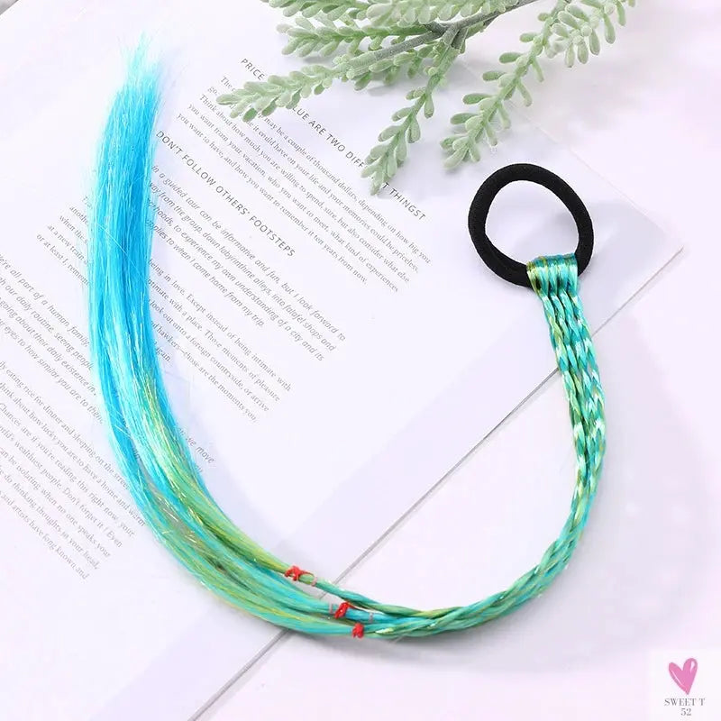 Girl's Colorful Ponytail Wig Headbands - Rubber Bands Headwear - Kids Hair Accessories/Hair Ornament-hair accessories-SWEET T 52