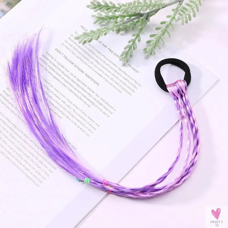 Girl's Colorful Ponytail Wig Headbands - Rubber Bands Headwear - Kids Hair Accessories/Hair Ornament-hair accessories-SWEET T 52