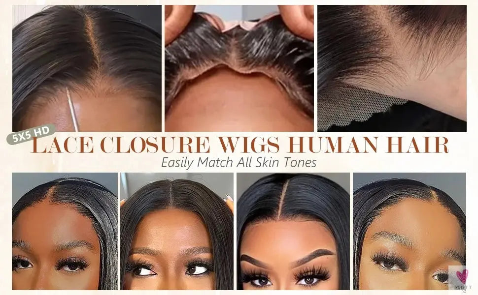 Glueless Bob Wigs Human Hair Pre Plucked Pre Cut P1b/27 5x5 HD Lace Closure Blonde Highlight Ombre Lace Front Human Hair Wigs Sweet T 52