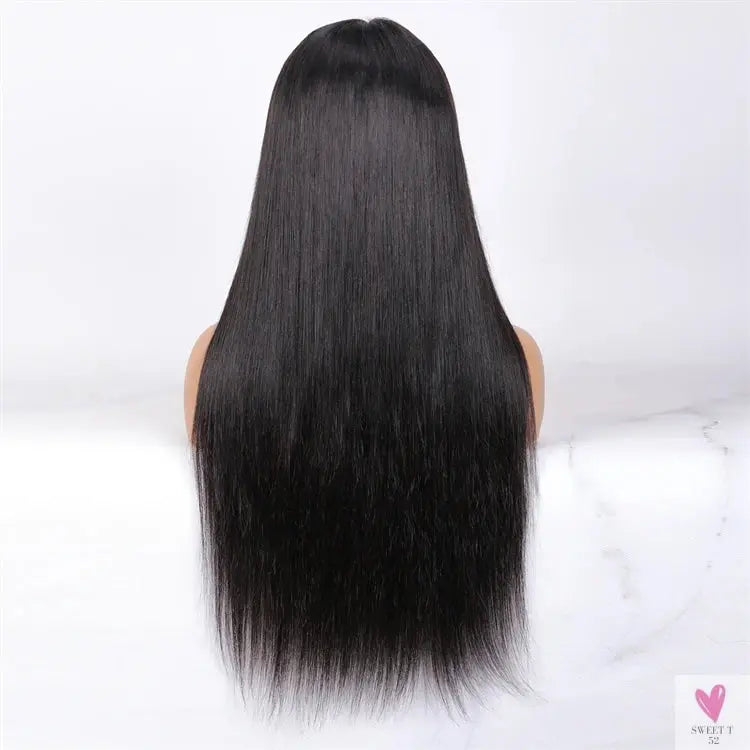 Glueless HD Lace Front Brazilian Remy Human Hair Wigs, Pre-Cut 7X5 Straight for Women, Transparent Lace Sweet T 52