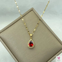 Gold Color Necklace for Women & Girls - Zircon Jewelry Pendant Necklace in Stainless Steel, Many Designs-Necklace-SWEET T 52