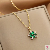 Gold Color Necklace for Women & Girls - Zircon Jewelry Pendant Necklace in Stainless Steel, Many Designs-Necklace-SWEET T 52