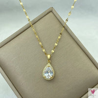 Gold Color Necklace for Women & Girls - Zircon Jewelry Pendant Necklace in Stainless Steel, Many Designs-Necklace-SWEET T 52