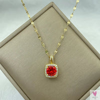 Gold Color Necklace for Women & Girls - Zircon Jewelry Pendant Necklace in Stainless Steel, Many Designs-Necklace-SWEET T 52