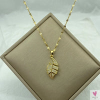 Gold Color Necklace for Women & Girls - Zircon Jewelry Pendant Necklace in Stainless Steel, Many Designs-Necklace-SWEET T 52