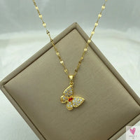 Gold Color Necklace for Women & Girls - Zircon Jewelry Pendant Necklace in Stainless Steel, Many Designs-Necklace-SWEET T 52