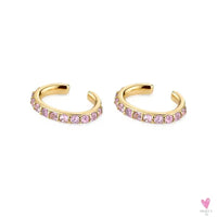 Gold Filled Stud Earrings For Women & Girls - Ear Cuffs, Colorful Zircon Dangle Hoop Earrings, Fashion, Party Jewelry-Earrings-SWEET T 52