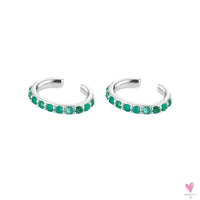 Gold Filled Stud Earrings For Women & Girls - Ear Cuffs, Colorful Zircon Dangle Hoop Earrings, Fashion, Party Jewelry-Earrings-SWEET T 52