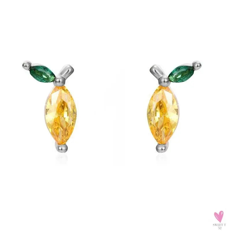 Gold Filled Stud Earrings For Women & Girls - Ear Cuffs, Colorful Zircon Dangle Hoop Earrings, Fashion, Party Jewelry-Earrings-SWEET T 52