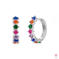 Gold Filled Stud Earrings For Women & Girls - Ear Cuffs, Colorful Zircon Dangle Hoop Earrings, Fashion, Party Jewelry-Earrings-SWEET T 52