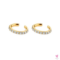 Gold Filled Stud Earrings For Women & Girls - Ear Cuffs, Colorful Zircon Dangle Hoop Earrings, Fashion, Party Jewelry-Earrings-SWEET T 52