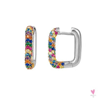 Gold Filled Stud Earrings For Women & Girls - Ear Cuffs, Colorful Zircon Dangle Hoop Earrings, Fashion, Party Jewelry-Earrings-SWEET T 52