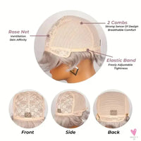 Grey Short Pixie Cut Wig Human Hair Short Layered Pixie Wig For Women 6 Inch Straight Grey Full Machine Made Human hair Wig Sweet T 52