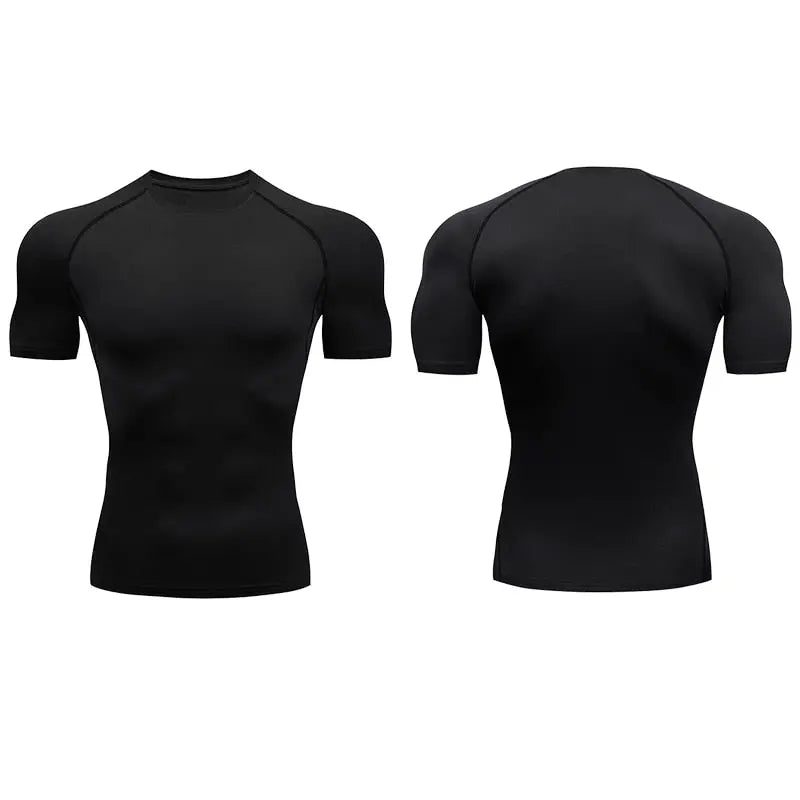 Quick Drying Elastic T-Shirt for Men & Boys, Anti-Wrinkle in 8 Solid Colors for Gym or Sports