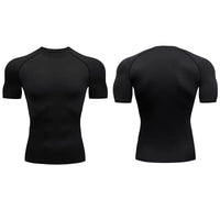 Quick Drying Elastic T-Shirt for Men & Boys, Anti-Wrinkle in 8 Solid Colors for Gym or Sports