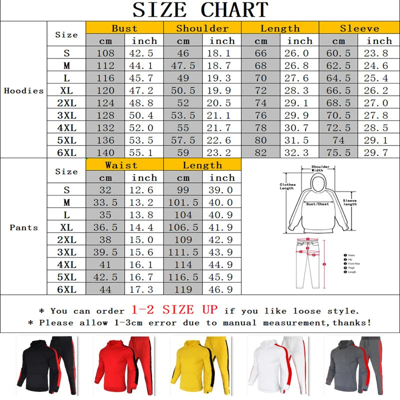 Men's 2 Piece Tracksuit - Color Block Sweatsuit with Stripes. Casual Long Sleeve Warm Winter Moisture Wicking Sportswear-Coats & Jackets-SWEET T 52