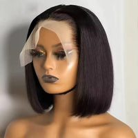 Short Human Hair Bob Wig for Women, 13x4 HD Lace Front Glueless Wig, Pre-Plucked, Pre Cut Lace, Natural Hairline Wig