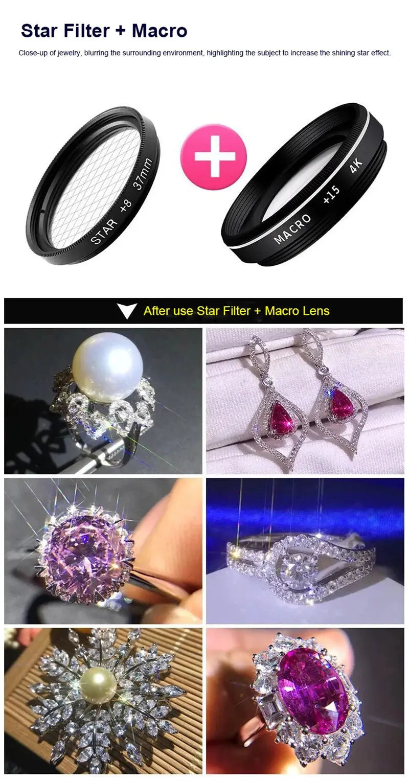 37MM 15X Macro Lens 4K HD Professional Photography Phone Camera Lens - 30X Macro Lens for Smartphone-lens-SWEET T 52