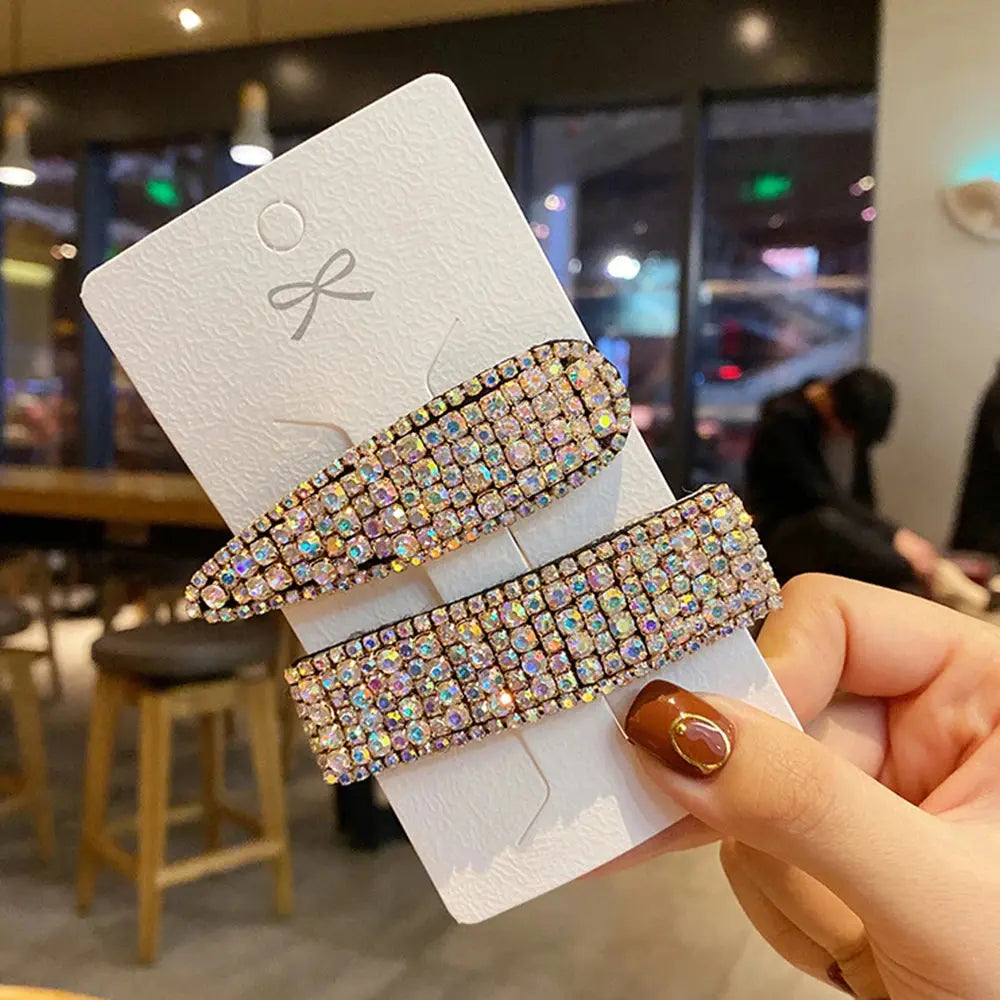 Fashion Crystal Hair Clips For Women and Girls, Pearl Hairpins, Rhinestone Barrette Sets, Geometric Hair Jewelry Accessories-hair accessories-SWEET T 52