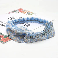 Bohemian Criss-Cross Elastic Hair Bands - Knot Headbands for Women & Girls - Bandana Girls Striped Hairwear-Headbands-SWEET T 52