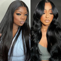 Wholesale Partingmax Glueless HD Lace Front Brazilian Remy Human Hair Wigs Pre-Cut 7X5 Straight for Black Women Transparent Lace Sweet T 52
