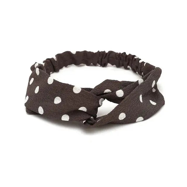 Bohemian Criss-Cross Elastic Hair Bands - Knot Headbands for Women & Girls - Bandana Girls Striped Hairwear-Headbands-SWEET T 52