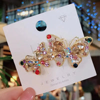 Retro Full Diamond Hairpins for Women & Girls. Fashion Hairpins, Rhinestone Hair Accessories, Butterfly Hairpins - SWEET T 52