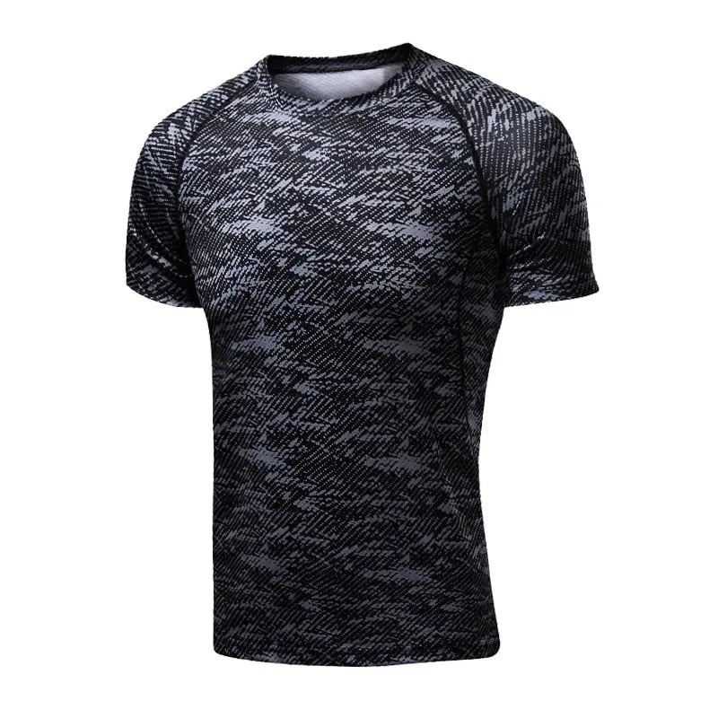 Quick Drying Elastic T-Shirt for Men & Boys, Anti-Wrinkle in 8 Solid Colors for Gym or Sports