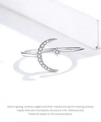 925 Sterling Silver Open Adjustable Rings for Women & Girls. Wedding, Engagement, Anniversary or Gift Rings-ring-SWEET T 52