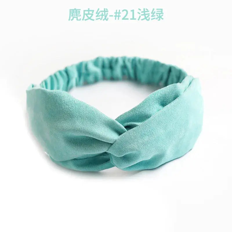 Bohemian Criss-Cross Elastic Hair Bands - Knot Headbands for Women & Girls - Bandana Girls Striped Hairwear-Headbands-SWEET T 52